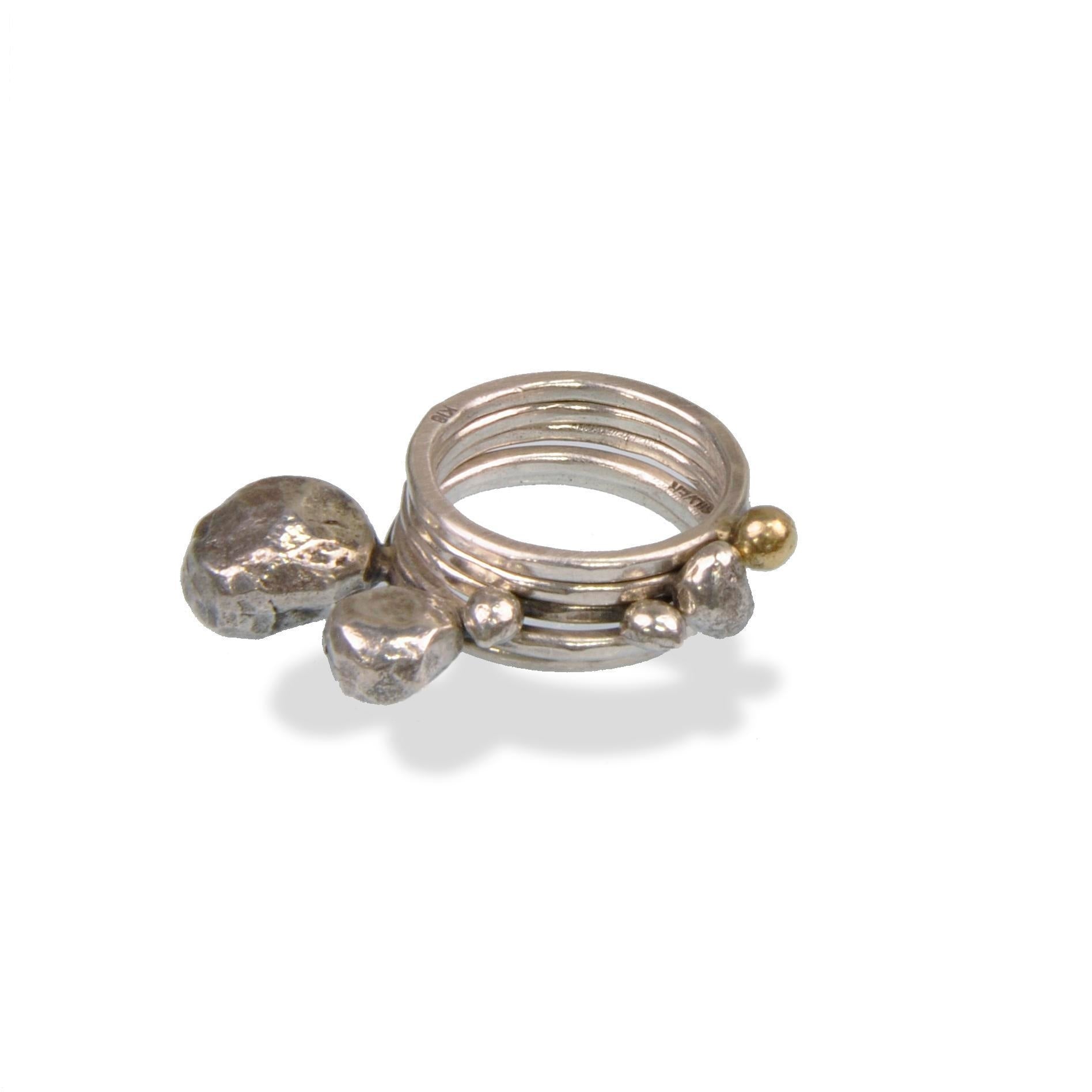 5set Silver Dot Ring
