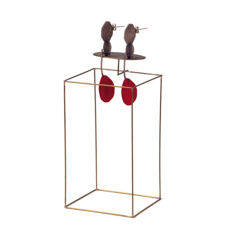 Balancing Red Earring