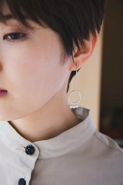 Round Pearl Earring