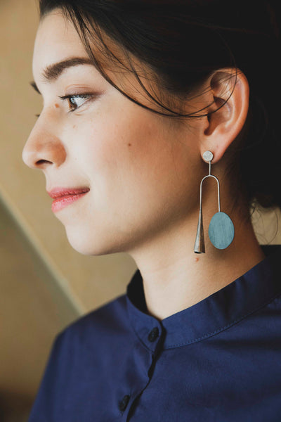 Blue Balance Earring