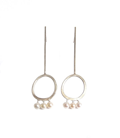 Round Pearl Earring
