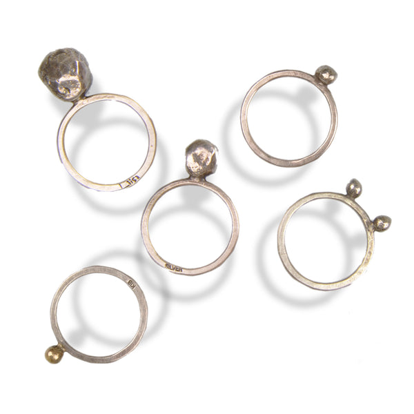 5set Silver Dot Ring