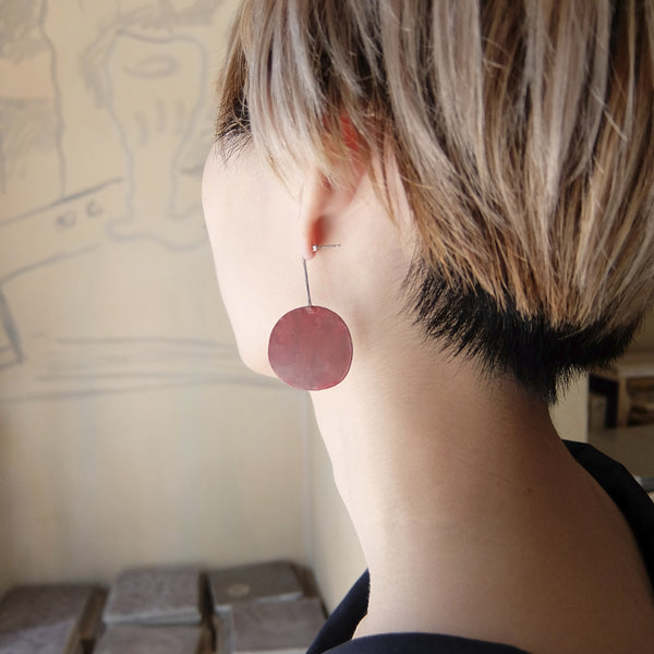 Red Circle Earring