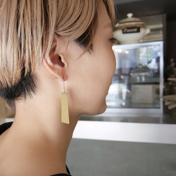 Yellow Square Earring