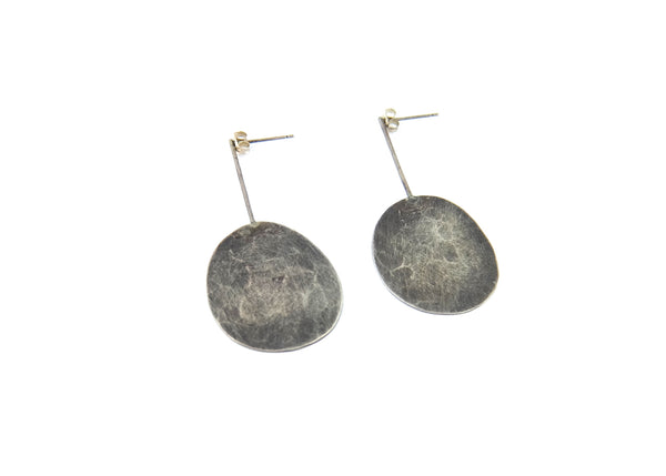 Silver Round Flat Earring