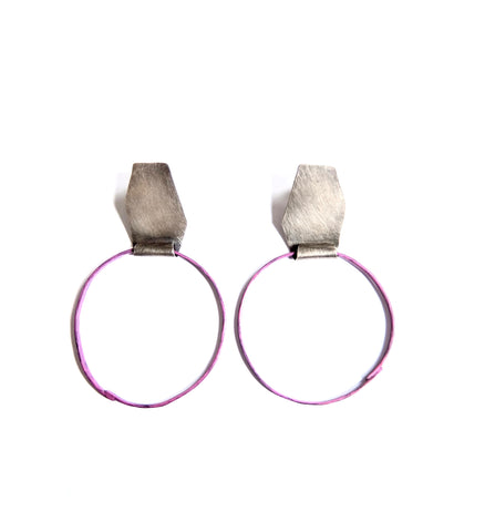Pink Circle Earring