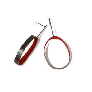 Red Hoop Earring