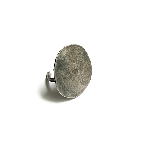 Silver Flat Circle Ring
