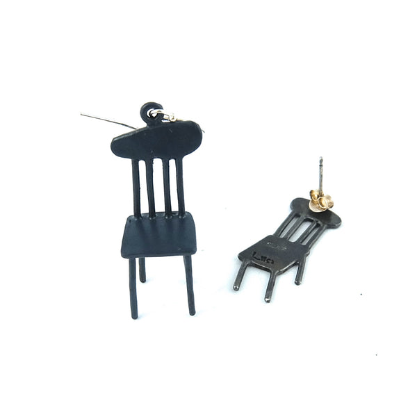 Line Chair with Shadow Earring