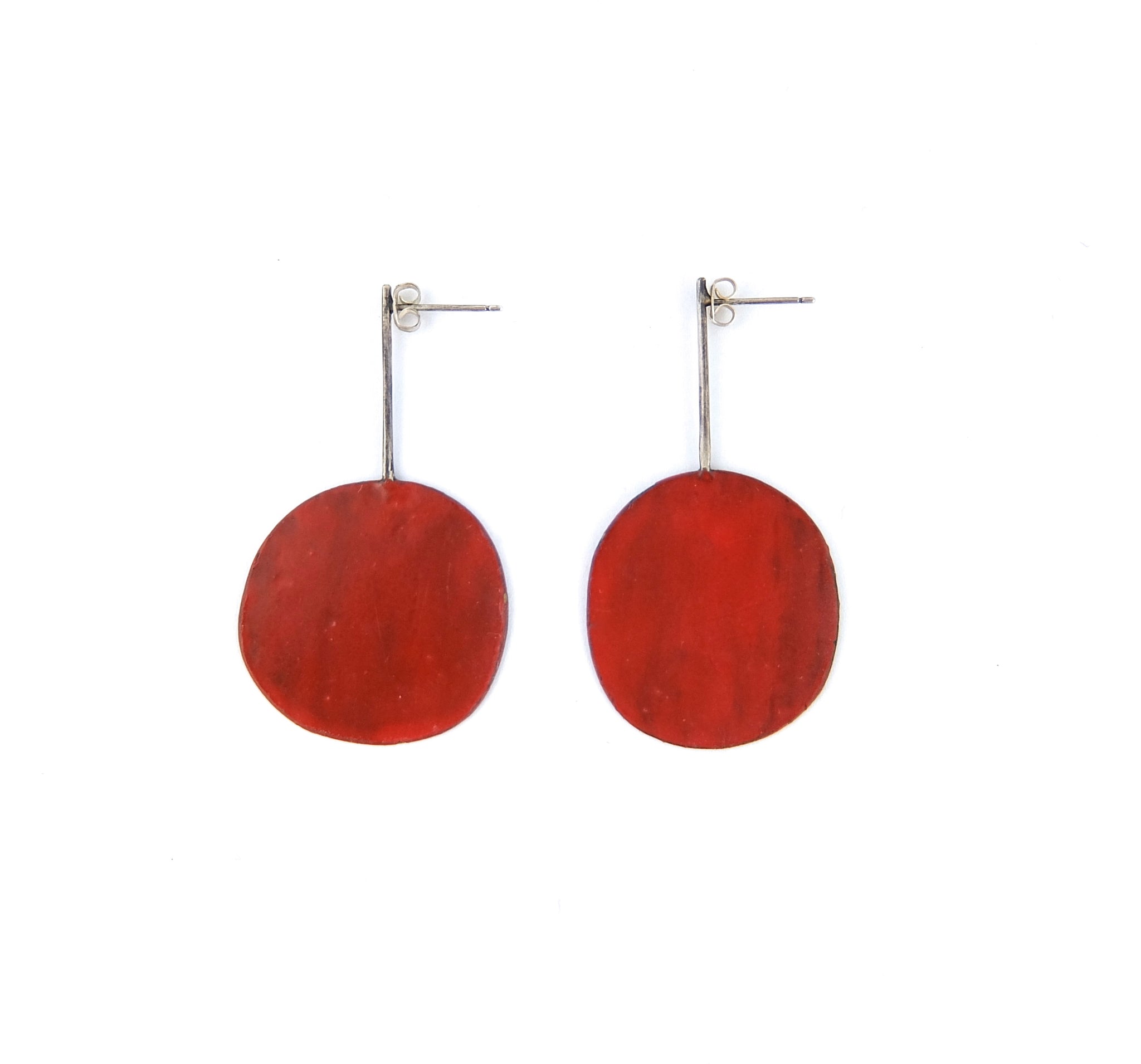 Red Circle Earring